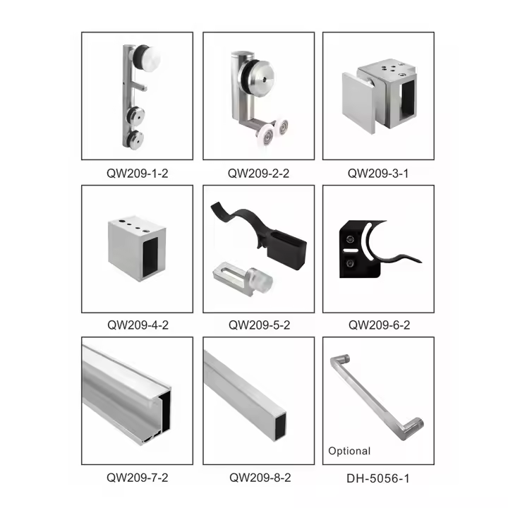 corner sliding door accessory